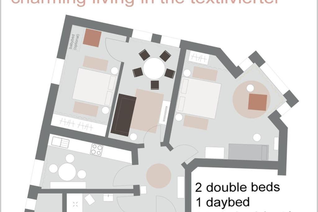 Charmant Leben Im Textilviertel - Stilvolle Wohnung - Zentral Und Ruhig Augsburg Exterior foto